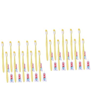 Healeved 20 STK toothbrush in travel grooves toothbrush and toothpaste disposable toothbrush toothbrush and toothpaste kit for hotels toothbrush travel set travel hotel requirements VIP 1 piece (1 Pack) such as shown
