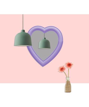 UW Heart Makeup Mirror - Purple Heart Cosmetic Mirror for Wall/Desktop - Bedroom Vanity Mirror - Buy Online on GoSupps.com