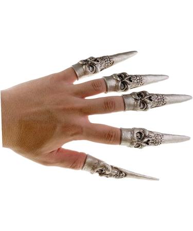 Amosfun 2 Sets Halloween Decor Fancy Witch Fingers Halloween False Nails Nail Art Halloween Costume Accessories Halloween Scary Props Artificial Nails Cat Claw Nail Set Skeleton - Buy Online on GoSupps.com