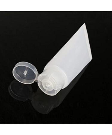 20 Pack Transparent Soft Plastic Sample Tubes | 50ml Refill Bottles for Cosmetics Shampoo Lotion & Shower Gel - Ideal for Travel & Packaging - Buy Online on GoSupps.com