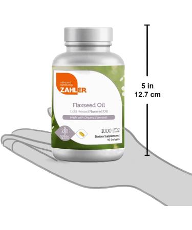 Zahler Organic Flax Seed Oil 1000mg - 90 Softgels for Heart Health & Omega-3 - Buy Online on GoSupps.com
