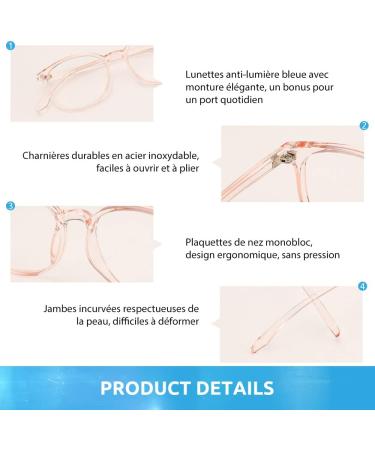 Firmoo Reading Glasses for Men & Women - Blue Light Blocking Glare-Free TR90 2.00x - Stylish Clear Pink Design - Buy Online on GoSupps.com