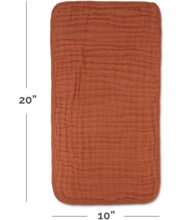 Comfy Cubs Muslin Spitting Towels - 100% Cotton 6-Layer Extra Absorbent Hand Washcloths - Large 10-Pack (Garnet) - Buy Online on GoSupps.com