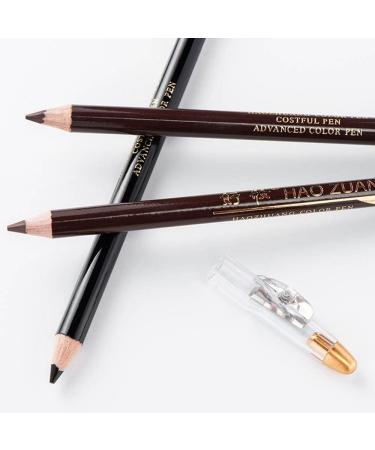  PiurUf 5-colour waterproof eyeliner long-lasting eyeliner pencil tattoo pen with sharpener sweat-proof eyeliner black (light coffee) - Buy Online on GoSupps.com