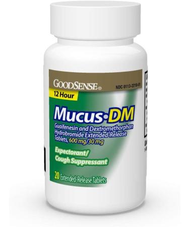 GoodSense Mucus DM Extended-Release Tablets 600mg/30mg 20ct - Expectorant and Cough Suppressant - Buy Online on GoSupps.com