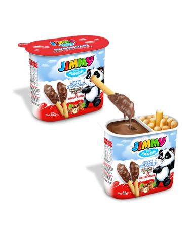 Jimmy The Panda Chocolate Hazelnut Spread with Biscuit Sticks 1.8oz Snack Pack - 24 Count - Buy Online on GoSupps.com