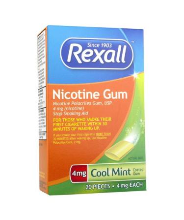 Rexall Nicotine Gum Cool Mint 4 mg 20 ct