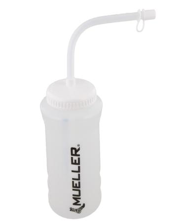 White Quart Water Bottle with Black Logo and Straw Cap - 1 Piece - Buy Online on GoSupps.com