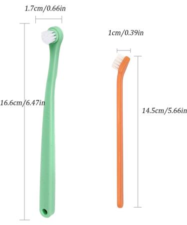 Jancoo Small Dog Toothbrushes Cat Toothbrush Mini Head Soft Bristle Pet Toothbrush for Cat and Dogs under 8 Pound Dog/Cat Tooth Brush for Puppy Cats Small Breed Dogs-White+Green - Buy Online on GoSupps.com