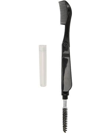 Double Head Eyebrow Eyelash Comb Women Foldable Portable Brow Mascara Brush Makeup Grooming Tool Black - Buy Online on GoSupps.com