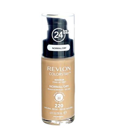 Revlon ColorStay Natural Beige 220 Makeup for Normal/Dry Skin - 1 oz (Pack of 2) - Buy Online on GoSupps.com
