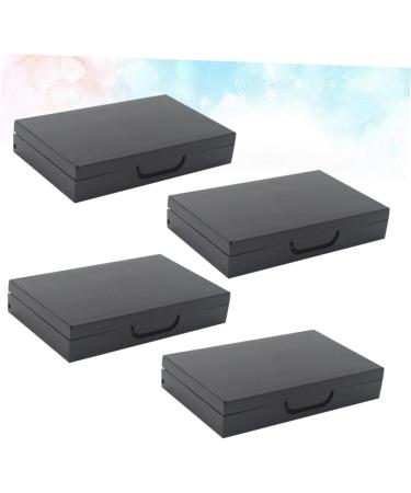 FOMIYES 4pcs Box Makeup Eyeshadow Highlighters Cosmetic Empty Eyeshadow Palette Matchbox Mini Blush Powder 4.5X7.2CM Black 2 - Buy Online on GoSupps.com