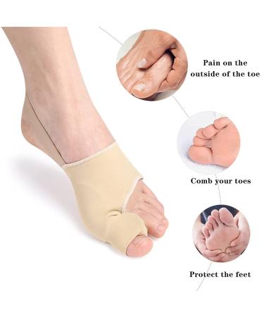 Bunion Splint & Corrector for Pain Relief - Hallux Valgus Correction & Big Toe Straightener for Men & Women - Day Night Support (Beige) - Buy Online on GoSupps.com