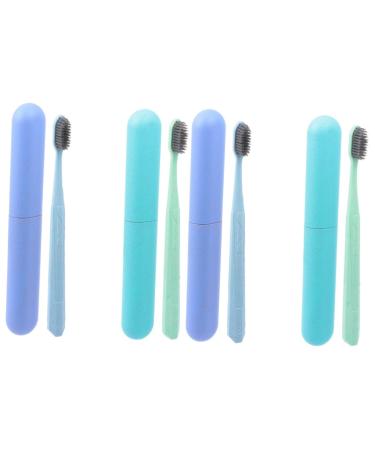 Clispeed 4 piece toothbrush set travel toothbrush toothbrush heads oral toothbrush toothpaste ultra toothbrush gum care toothbrush handbook toothbrush box lovers pp-raw material