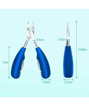 URAQT Toenail Clippers - Precision Nail Cutter for Thick Nails - Stainless Steel Heavy Duty Clippers for Ingrown Thick Toenails - Blue - Buy Online on GoSupps.com