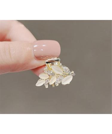 Crystal Hair Clips Leaf Clip Headdress Hair Clip Female small cat eyes stone Leaf Small Hair Catch Bangs Top Clip Hairpin Shark Clip Decorative Hair Accessories for Women Girls - Buy Online on GoSupps.com