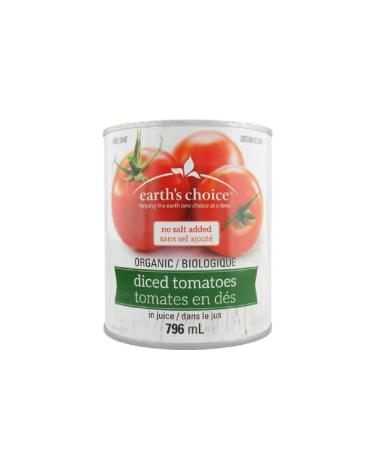 Earth's Choice Organic Diced Tomatoes No Salt Added 12 Count