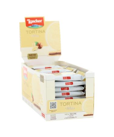 Loacker Tortina White - Large Pack 24 pcs - Waffles in White Chocolate with Hazelnut Cream - Delicious Snacks for International Shipping - Buy Online on GoSupps.com