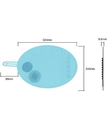 Harilla Brush Cleaning Mat Silicone Makeup Brush Cleaning Mat Lightweight Multipurppose Scrubber Mat for All Brushes blue - Buy Online on GoSupps.com