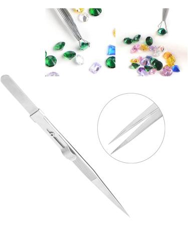 Adjustable Anti-Slip Stainless Steel Jewelry Tweezers | Precision Jewelry Making Tool - Buy Online on GoSupps.com