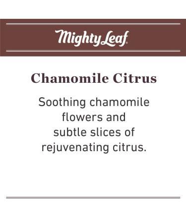 Mighty Leaf Chamomile Citrus Herbal Tea Bags - Caffeine Free, 15 Count | Whole Leaf Blend with Orange & Lemongrass - Buy Online on GoSupps.com