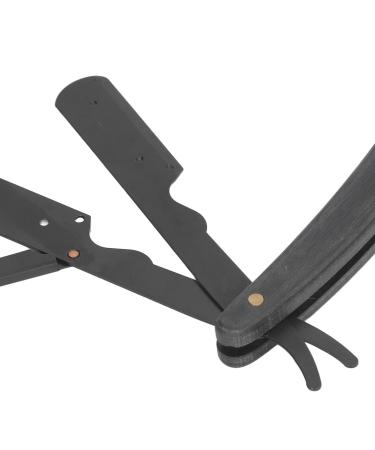 Premium Black Razor Wood & Swing Lock Razor for Precision Barbering | Barber Bart Klinge Rack - Perfect for Men's Grooming - Buy Online on GoSupps.com