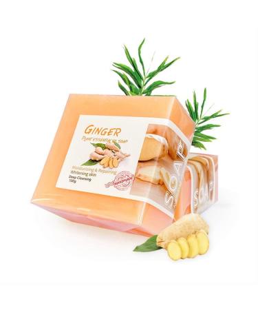Lymphatic Detox Organic Ginger Soap, Turmeric Handmade Soap, Lymphatic Ginger Soap ,for All Skin Types (1PCS)