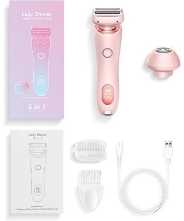 Shaver Electric Shaver 2 in 1 Electric Shaver Razors for Women Waterproof Wet and Dry 2 Use Wireless Bikini Trimmer for with Detachable Head Epilator s (Blue) - Buy Online on GoSupps.com