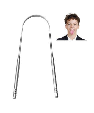 Stainless Steel Tongue Scraper & Cleaner for Adults | Bad Breath Solution | U-Shaped Tongue Cleaners | Improve Oral Hygiene - Buy Online on GoSupps.com