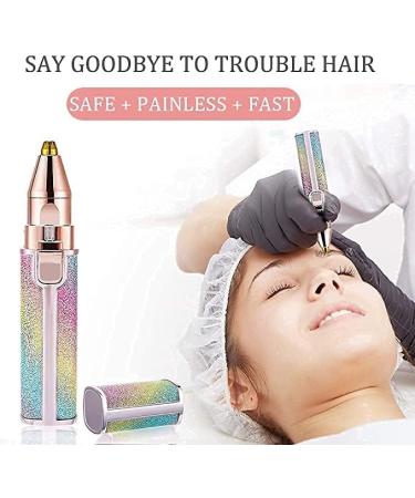 Portable Eyebrow Trimmer for Women | Electric Facial Hair Remover with Light | USB Rechargeable Multicolor Trimmer for Face Lips & Nose Hair Removal - Buy Online on GoSupps.com