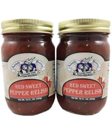 Amish Wedding Red Sweet Pepper Relish 15 Ounces (Pack of 2)