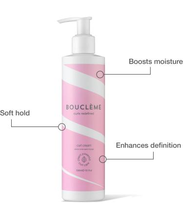 Boucl me Curl Cream - Defines All Curly Hair Types - Frizz-Free & Bouncy Waves - 96% Natural Vegan Formula - 10.1 fl oz - International Shipping Available - Buy Online on GoSupps.com