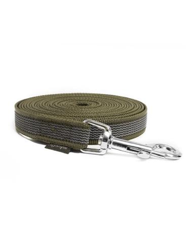 Mystique Rubberized towline 20mm with hand loop standard carabiner (20m Khaki) 20m khaki