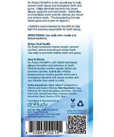 Dr. Rudy's SmilePro PM Nighttime Mouth Rinse 2 Pack - Nighttime Oral Care Solution - Buy Online on GoSupps.com