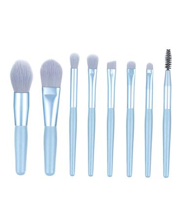 Baluue 8pcs Makeup Brush for Woman Mini Makeup Brushes Eyeshadow Makeup Brushes Facial Kit Wooden Blue 14x1x1cm Blue