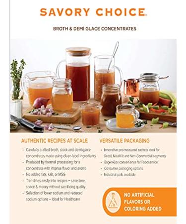 Reduced Sodium Chicken Broth Concentrate - 16 Packets (9.6g each) | Savory Choice - Buy Online on GoSupps.com