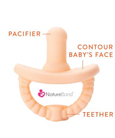 NatureBond Baby Silicone Pacifiers (2 Packs) + Pacifier Case | Soothie Pacifier 6-18 Months | Blue & Cream | BPA-Free Food Grade Silicone Binkies Baby Boy Pacifier Chupones para Bebes Ivory Cream and Bubble Blue 2 Coun... - Buy Online on GoSupps.com