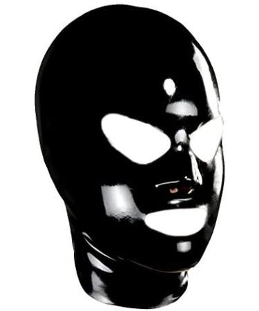 Unisex Latex Mask With Molded Eyes Nose And Mouth Rubber Hoods Transparent Small Transparent S