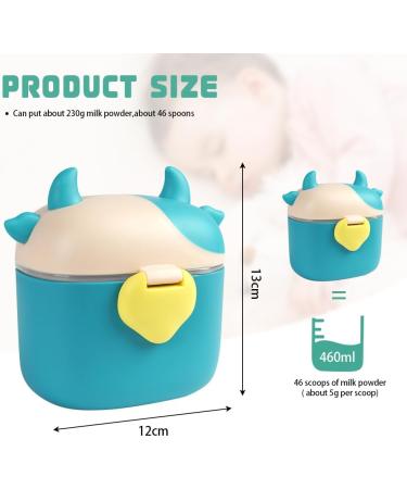 Aolso Baby Formula Dispenser Pot with Sealed Cover and Spoon - 230g Milk Powder Container (Green) - Buy Online on GoSupps.com