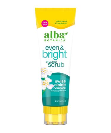Alba Botanica Even & Bright Enzyme Scrub, 4 Oz (Packaging May Vary) 4 Ounce (Pack of 1)