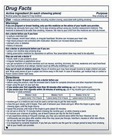 Nicorette 4mg Nicotine Gum - Original Unflavored Stop Smoking Aid 17 Count - Buy Online on GoSupps.com