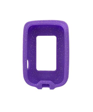 Sugar Medical Case Compatible with Freestyle Libre: Soft Silicone Cover to Protect The Libre and Libre II (Purple Glitter)