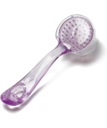 Long Handle Facial Cleansing Brush - Deep Clean Pores Scrub & Clean for Radiant Skin - Purple - Buy Online on GoSupps.com