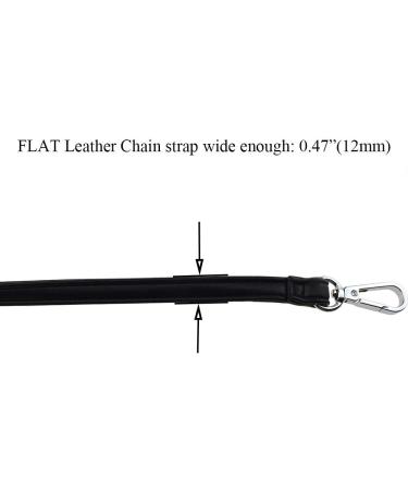 HAHIYO Adjustable Smooth Black Leather Purse Chain Strap Length 31.5-55.1 Inch Silver Hardware for Shoulder Cross Body Sling Purse Replacement Comfortable 0.47 Inch Wide 4.7mm Extra Thick 1 Pack Smooth Black(Silver Hardware)-0.47 Inch Wide - Buy Online on GoSupps.com