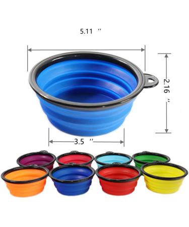 BINDAN Collapsible Dog Bowl Small Water Folding Portable Travel Foldable Silicone Collapsible Food for Pet Dog (Black) - Buy Online on GoSupps.com