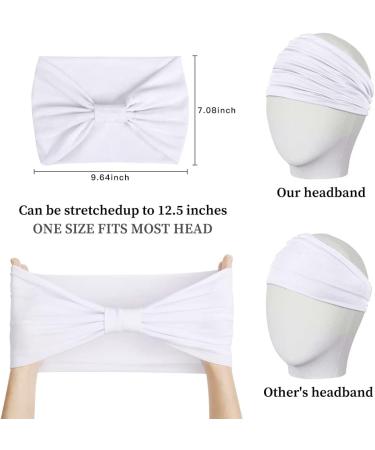 Headbands for Women s Hair Wide Head Bands Adult Womens Boho Hair Bands Ladies Sport Headband Yoga Head Wraps( Black + White) Headbands Color-C - Buy Online on GoSupps.com