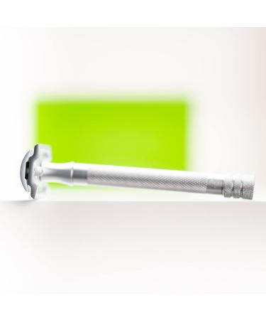 Merkur 22C Razor Plane | Matte Chrome Satin | Three-Part Closed Comb | Ideal for Wet Shaving | Durable Zinc & Brass | Made in Germany - Buy Online on GoSupps.com