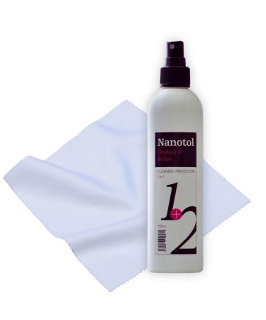 Nanotol Displays and Glasses 2in1 | Quick Sealer and Cleaner with Polishing Cloth - 250 ml 250 ml (Pack of 1)