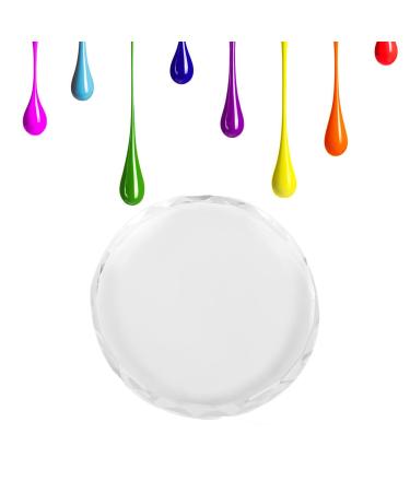 Glass Nail Art Palette Transparent Paint Drawing Colorful Paint Tray for Beauty Personal Care Drawing Color Dish DIY Nail Art Accessories Tools(02)