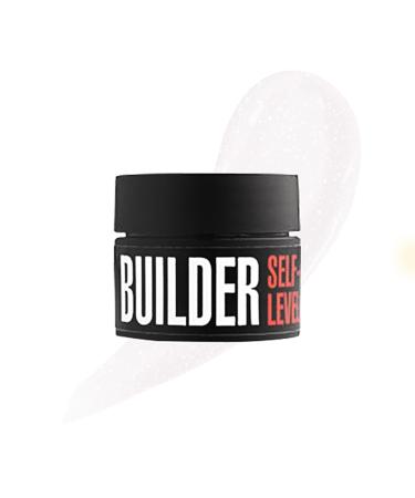 K Professional Builder Gel - Self Level - Nail Modelling - UV LED - Nail Extension - Gel Builder - White Shiny - 13 g